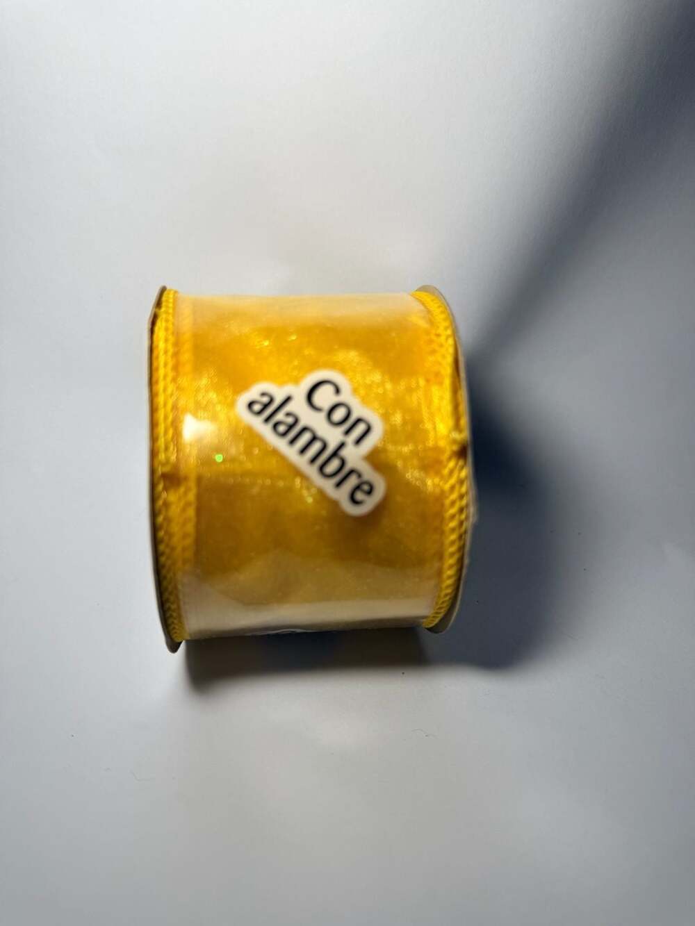 JAM Paper 2.5" x 50yd. Sheer Wired Ribbon, Color: Daffodil